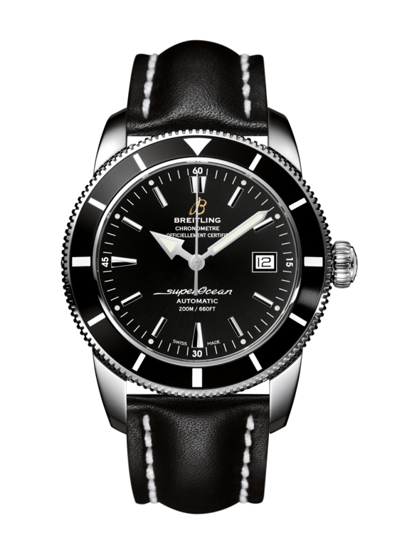 Breitling A1732124.BA61.435X : Superocean Heritage 42 Stainless Steel / Black / Volcano Black / Calf