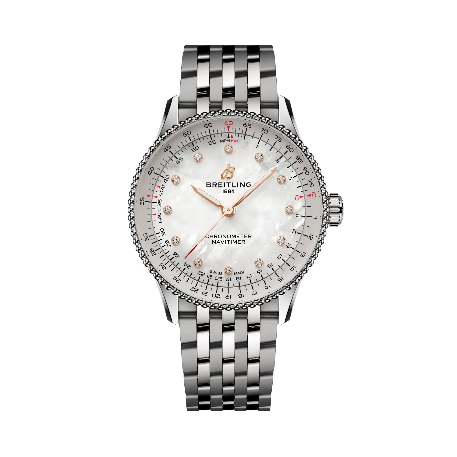 Breitling A17327211A1A1 : Navitimer Automatic 36 Stainless Steel / MOP / Bracelet / UK