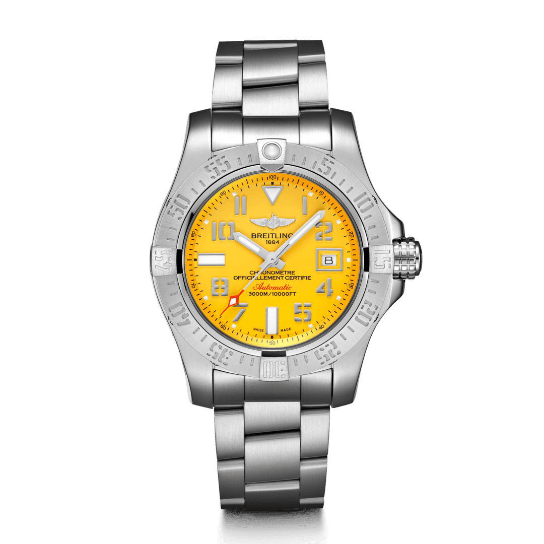 Breitling A17331101I1A1 : Avenger II Seawolf Stainless Steel / Cobra Yellow / Bracelet