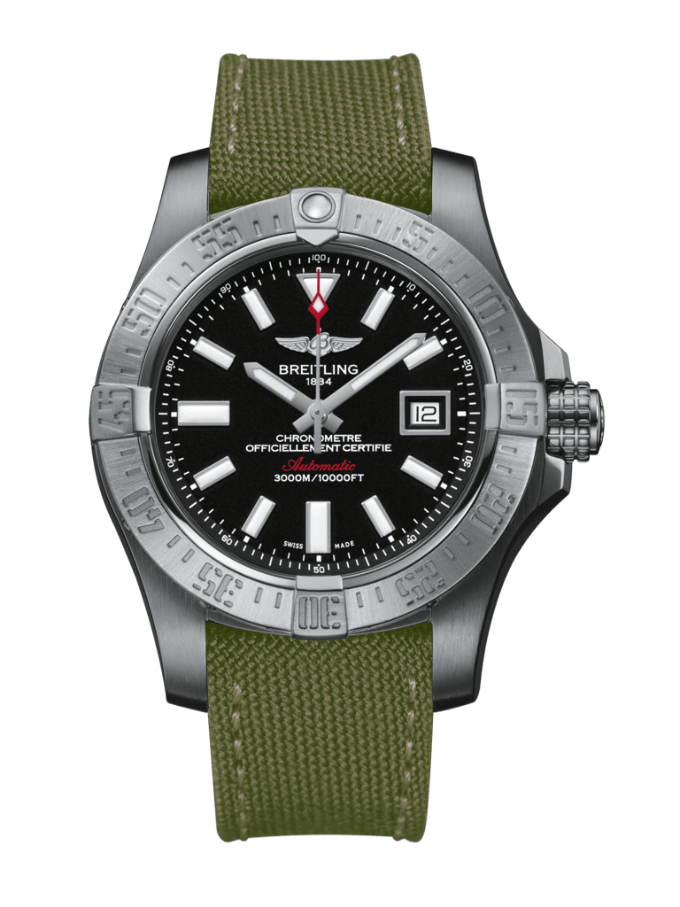 Breitling A1733110/BC30/106W/A20BASA.1 : Avenger II Seawolf Stainless Steel / Volcano Black / Military / Pin