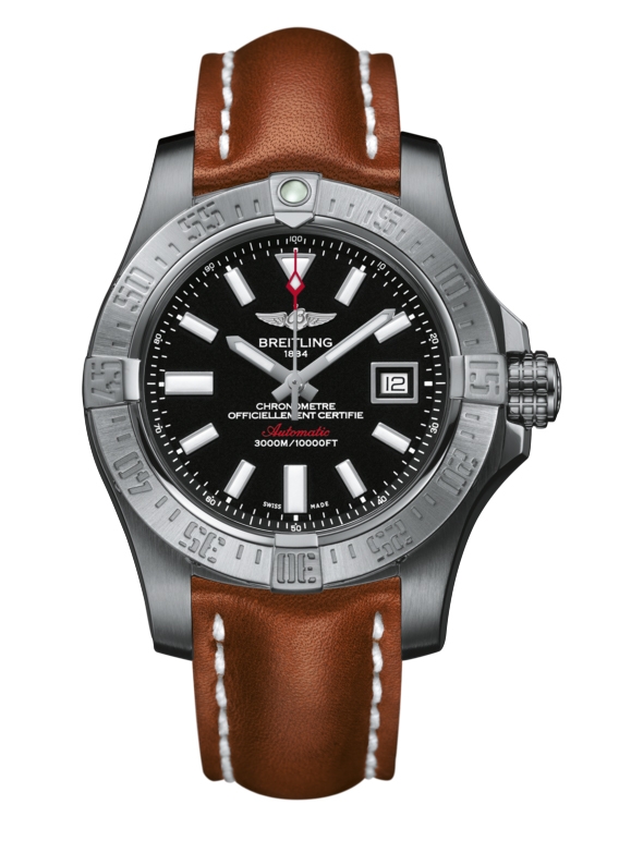 Breitling A1733110/BC30/433X/A20BASA.1 : Avenger II Seawolf Stainless Steel / Volcano Black / Calf / Pin