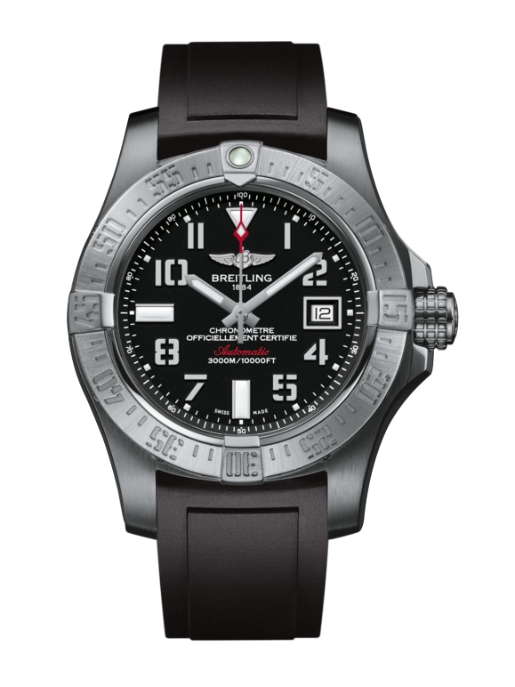 Breitling A1733110/BC31/131S : Avenger II Seawolf Stainless Steel / Volcano Black / Rubber