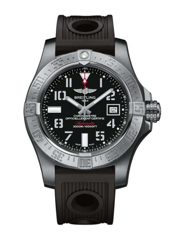 Breitling A1733110/BC31/200S/A20DSA.2 : Avenger II Seawolf Stainless Steel / Volcano Black / Rubber / Folding
