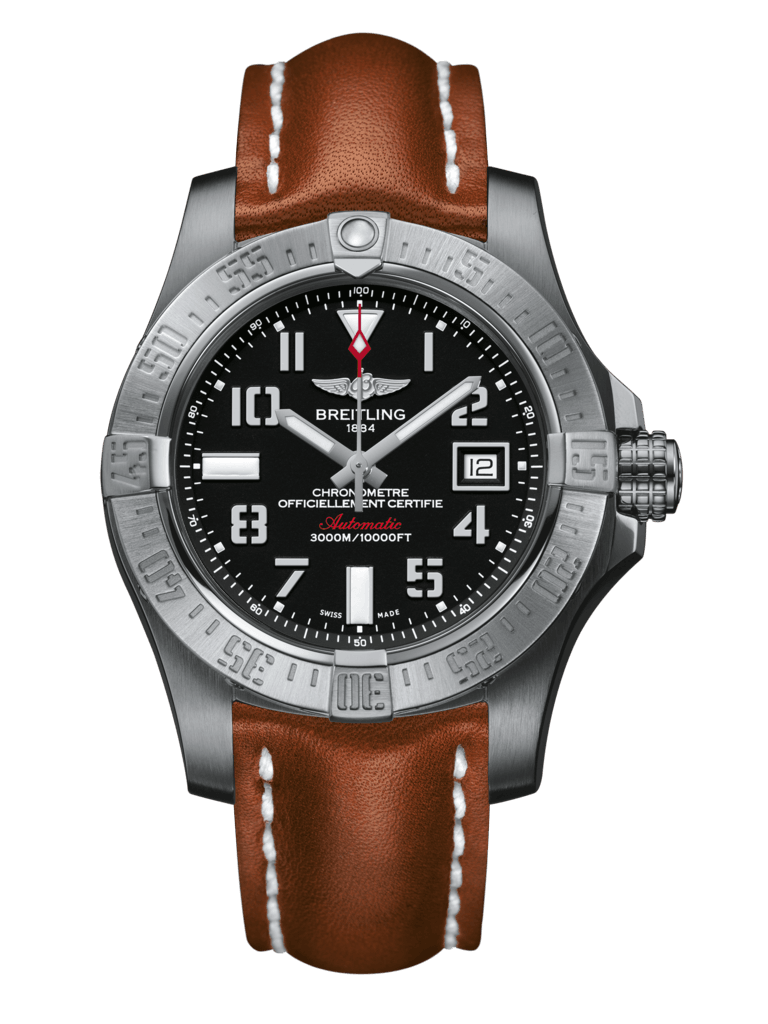 Breitling A1733110/BC31/433X/A20BASA.1 : Avenger II Seawolf Stainless Steel / Volcano Black / Calf / Pin