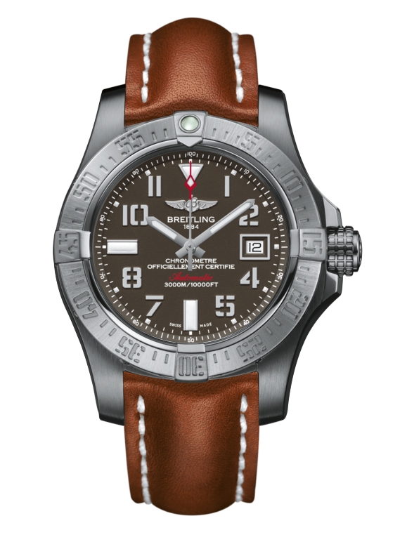 Breitling A1733110/F563/433X/A20BASA.1 : Avenger II Seawolf Stainless Steel / Tungsten Gray / Calf / Pin