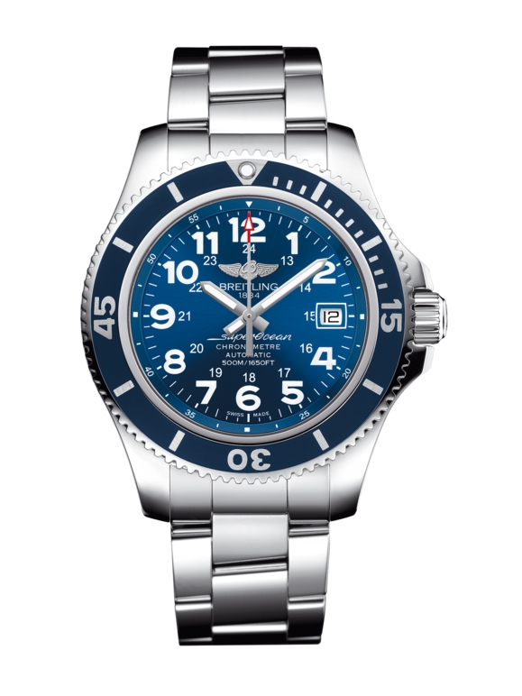 Breitling A17365D11C1A1 : Superocean II 42 Stainless Steel / Blue / Mariner Blue / Bracelet
