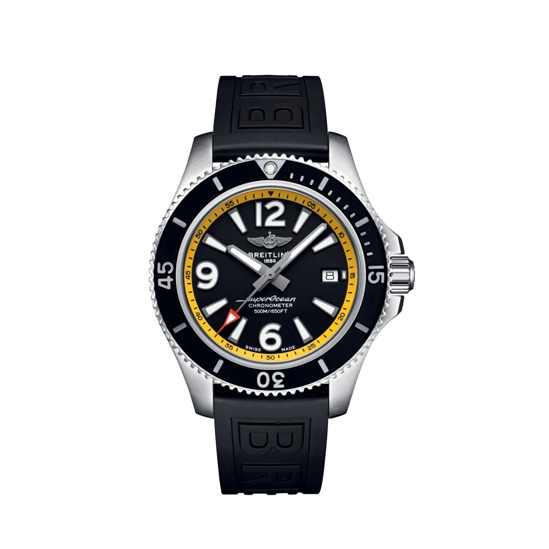 Breitling A17366D71B1S1 : Superocean 42 Stainless Steel / Black - Yellow / eComm
