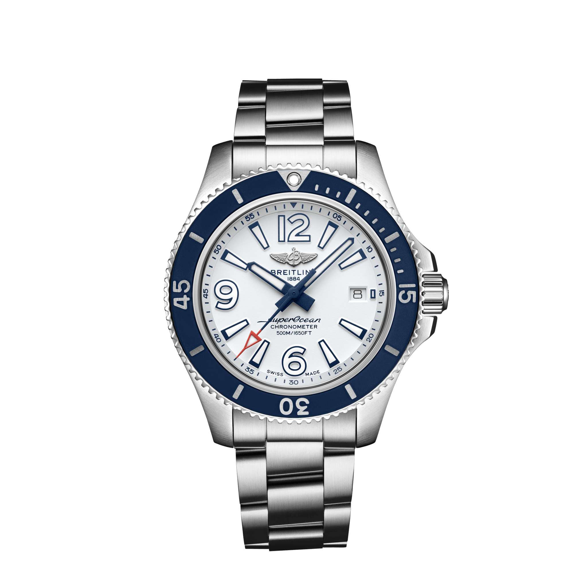 Breitling A17366D81A1A1 : Superocean 42 Stainless Steel / White / Bracelet