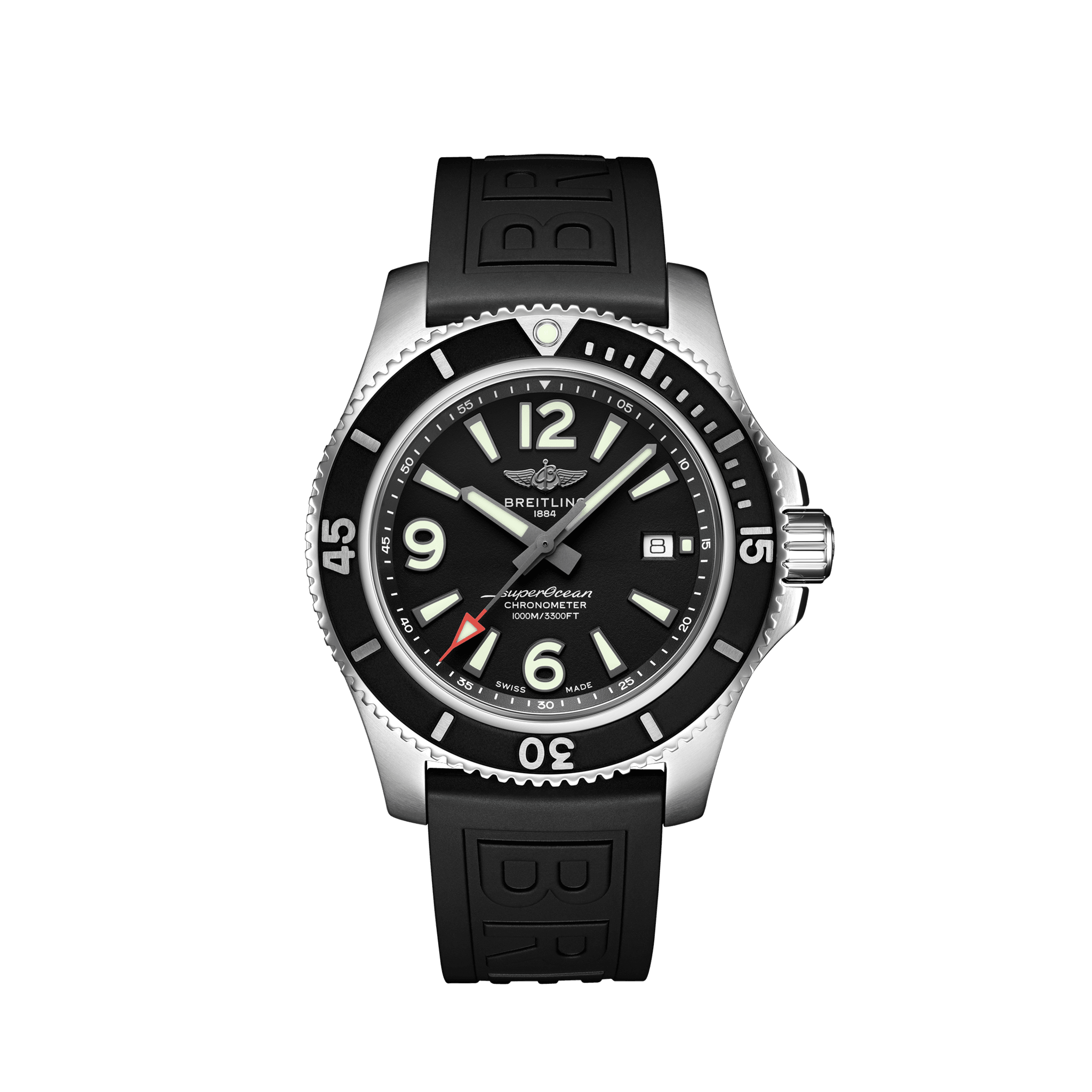 Breitling A17367D71B1S1 : Superocean 44 Stainless Steel / Black / Rubber / Pin