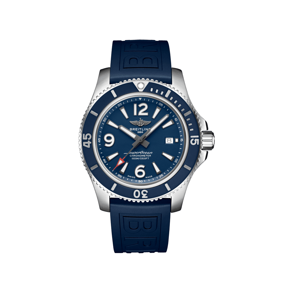 Breitling A17367D81C1S2 : Superocean 44 Stainless Steel / Blue / Rubber / Folding