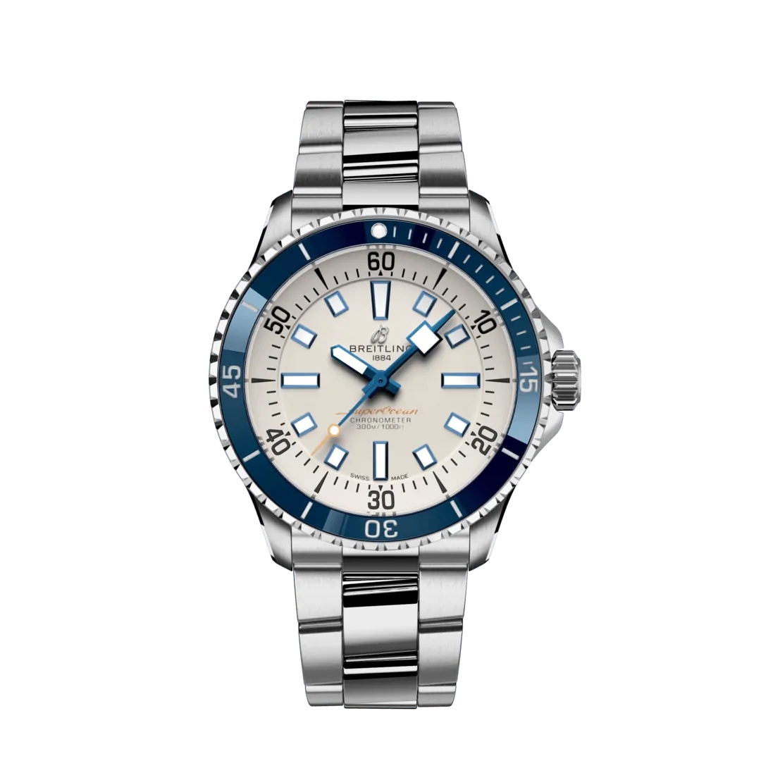 Breitling A17375E71G1A1 : SuperOcean Automatic 42 Stainless Steel / White / Bracelet