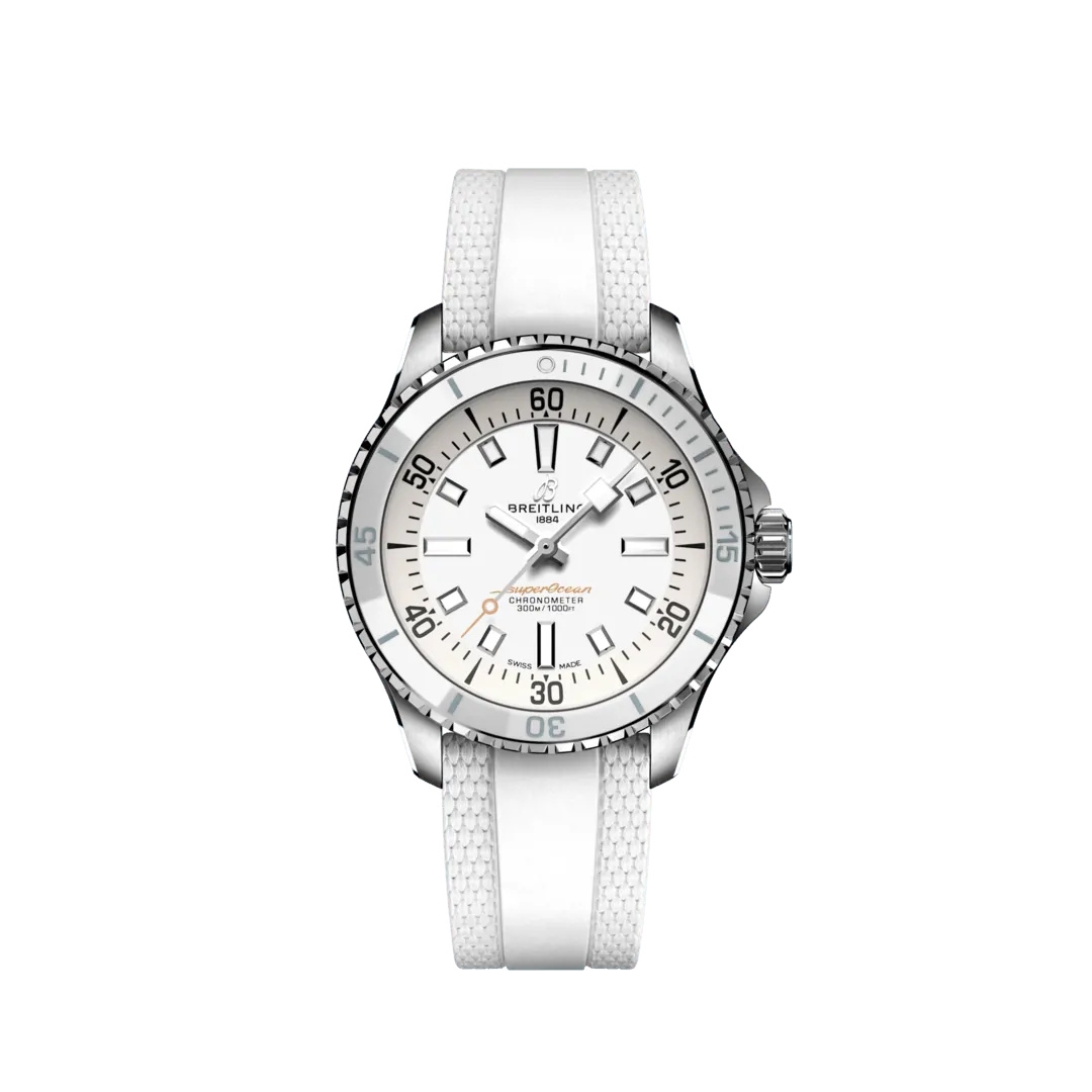 Breitling A17377211A1S1 : SuperOcean Automatic 36 Stainless Steel / White / Ruber