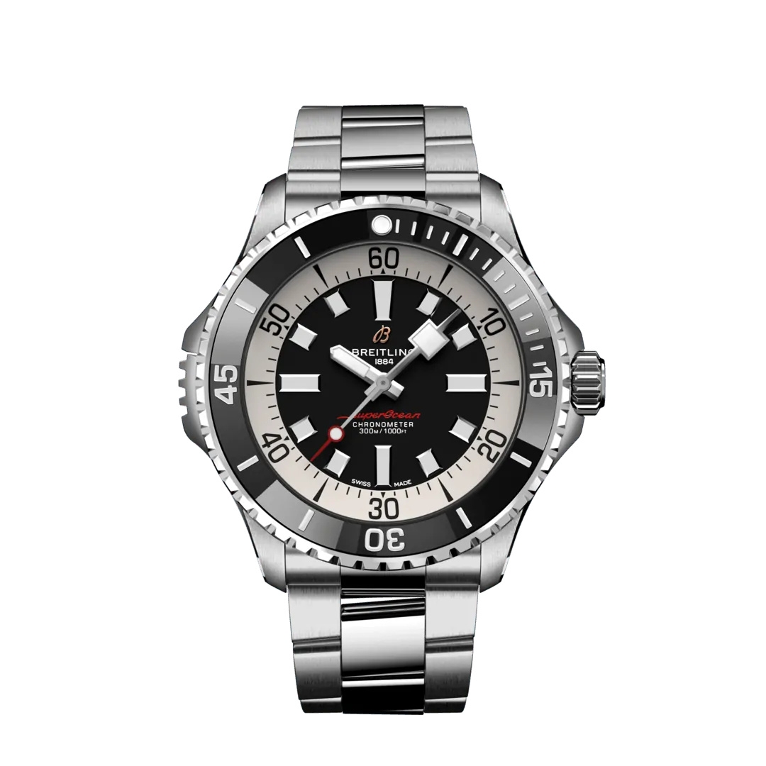 Breitling A17378211B1A1 : SuperOcean Automatic 46 Stainless Steel / Black / Bracelet