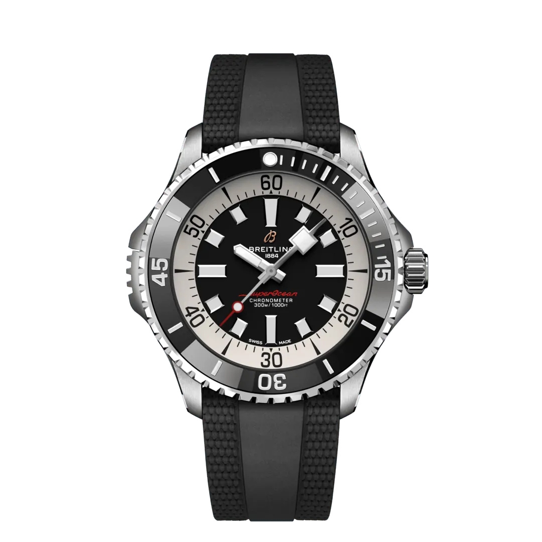 Breitling A17378211B1S1 : SuperOcean Automatic 46 Stainless Steel / Black / Rubber