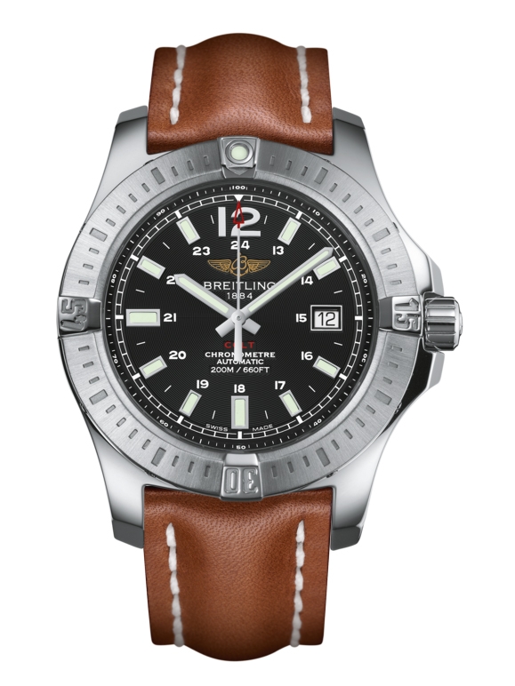 Breitling A1738811.BD44.433X : Colt 44 Automatic Volcano Black / Calf