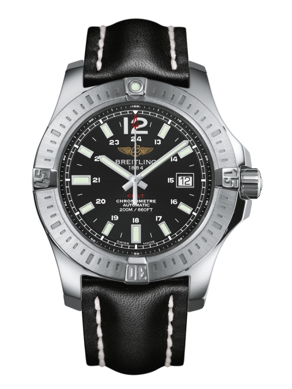 Breitling A1738811.BD44.435X : Colt 44 Automatic Volcano Black / Calf