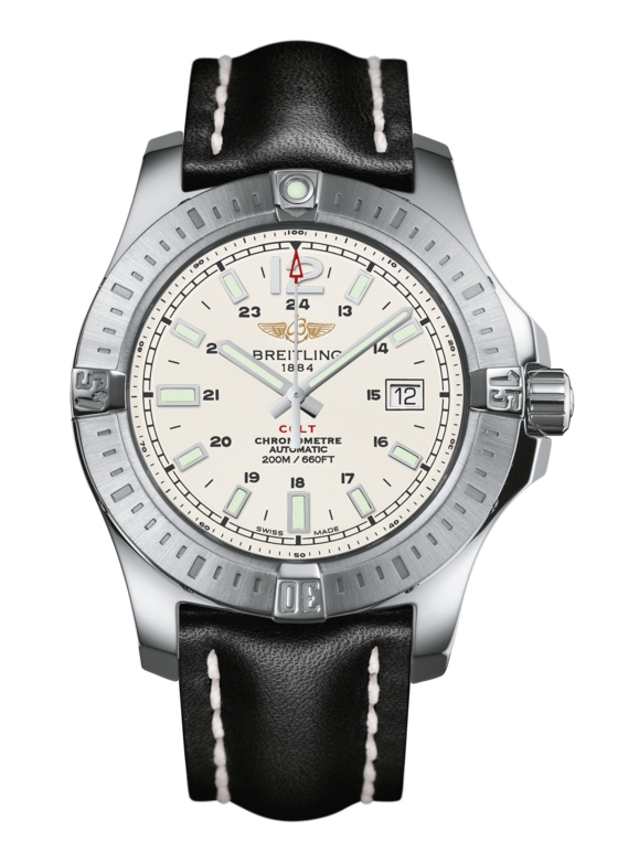 Breitling A1738811.G791.435X : Colt 44 Automatic Stratus Silver / Calf