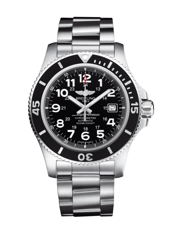 Breitling A17392D71B1A1 : Superocean II 44 Stainless Steel / Black / Volcano Black / Bracelet