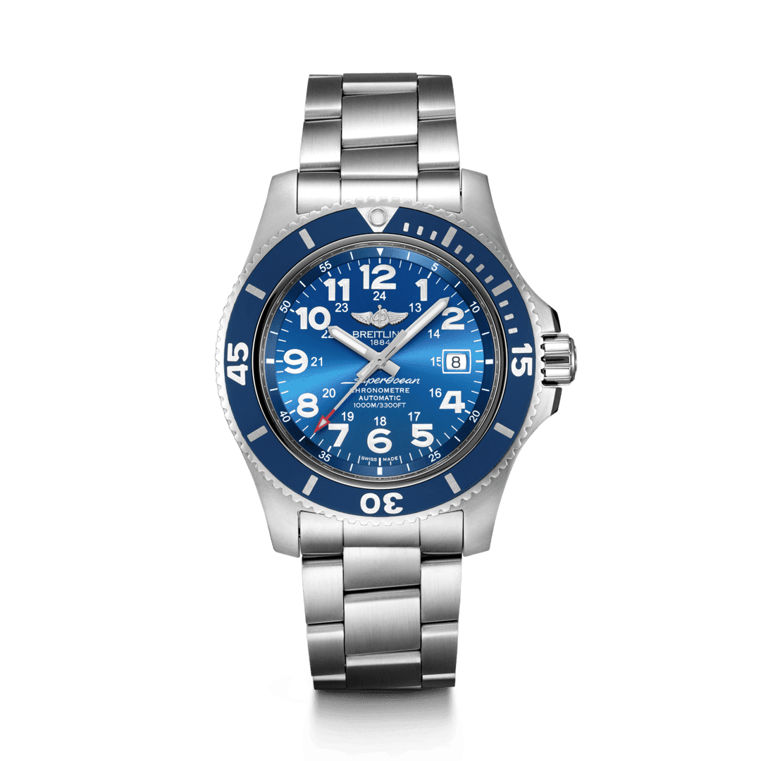 Breitling A17392D81C1A1 : Superocean II 44 Stainless Steel / Blue / Mariner Blue / Bracelet