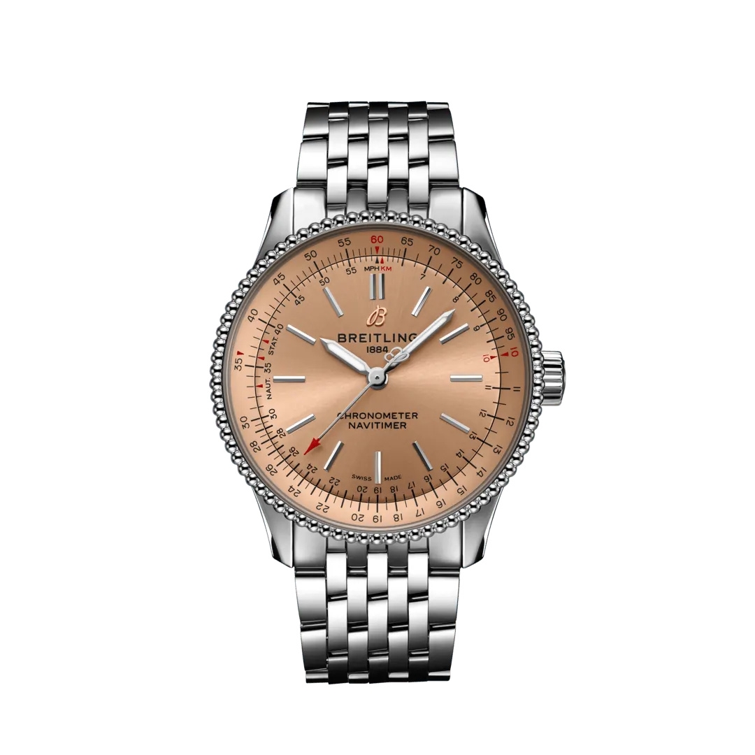 Breitling A17395201K1A1 : Navitimer 1 35 Automatic Stainless Steel / Copper / Bracelet