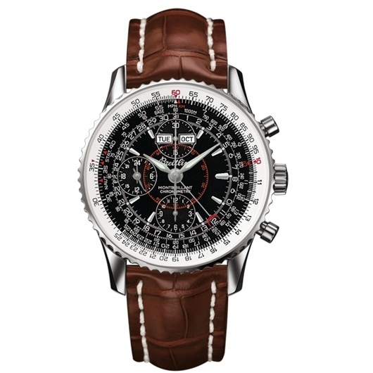 Breitling A2133012.B571.737P : Montbillant Datora Black / Brown Alligator