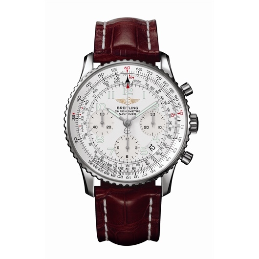 Breitling A2332212/G533 : Navitimer Silver / Alligator