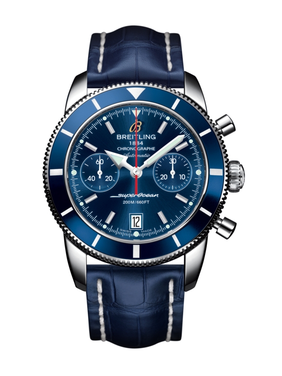 Breitling A2337016.C856.731P : Superocean Heritage 44 Chronograph Stainless Steel / Blue / Blue / Croco