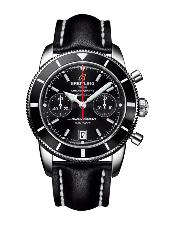 Breitling A2337024.BB81.435X : Superocean Heritage 44 Chronograph Stainless Steel / Black / Black / Calf