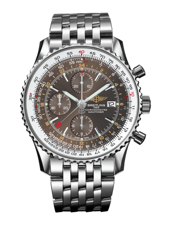 Breitling A24322C8.Q604.443A : Navitimer World Stainless Steel / Panamerican Bronze / Bracelet