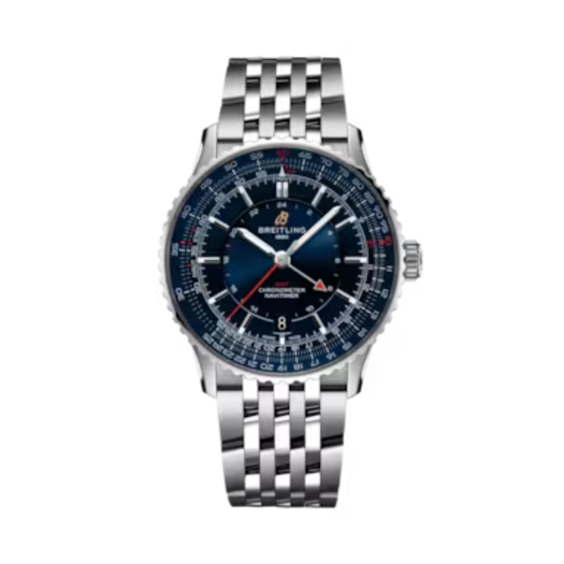 Breitling A323103A1C1A1 : Navitimer GMT 41 Automatic Stainless Steel / Blue / Bracelet / Samurai Japan