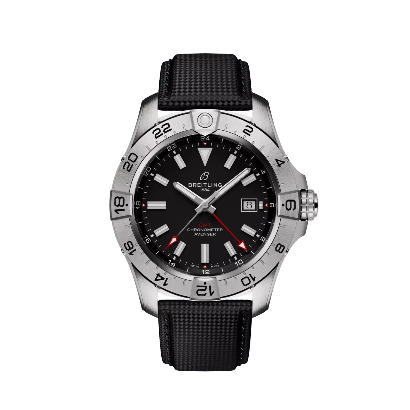 Breitling A32320101B1X1 : Avenger Automatic GMT 44 Stainless Steel / Black / Strap