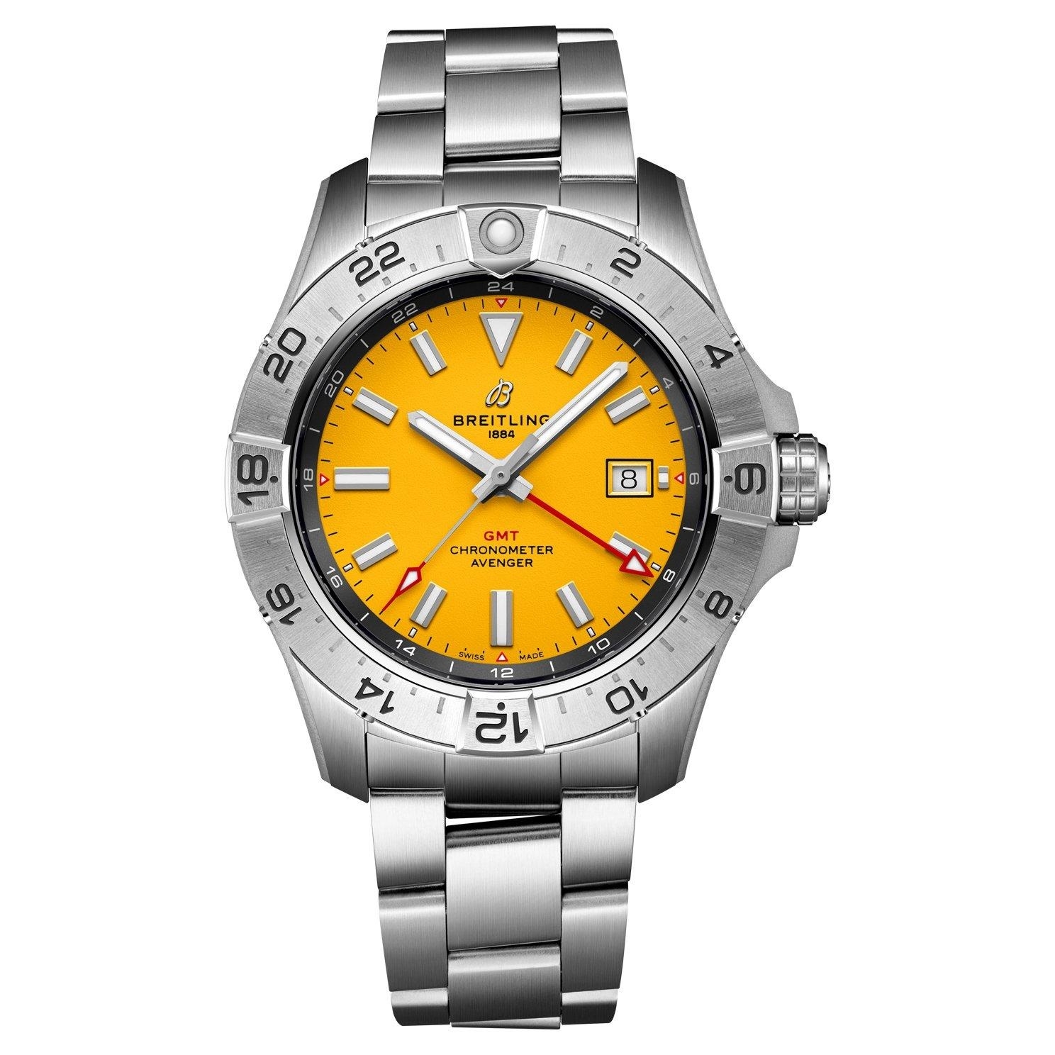 Breitling A323204A1I1A1 : Avenger Automatic GMT 44 Stainless Steel / Yellow / Beaverbrooks