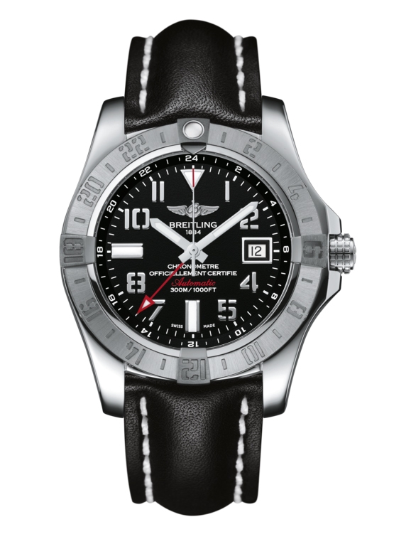 Breitling A3239011.BC34.435X : Avenger II GMT Stainless Steel / Volcano Black / Calf