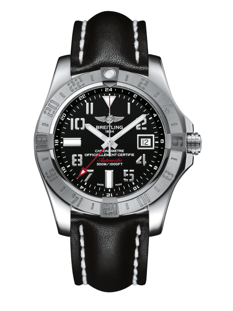 Breitling A3239011/BC34/436X/A20D.1 : Avenger II GMT Stainless Steel / Volcano Black / Calf / Folding