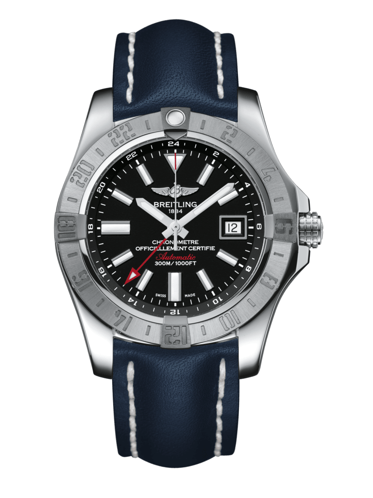 Breitling A3239011/BC35/105X/A20BA.1 : Avenger II GMT Stainless Steel / Volcano Black / Calf / Pin