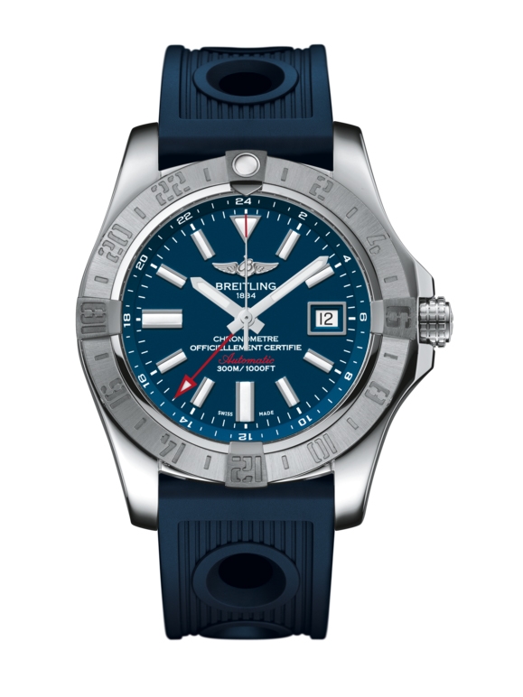 Breitling A3239011/C872/211S/A20D.2 : Avenger II GMT Stainless Steel / Mariner Blue / Rubber / Folding