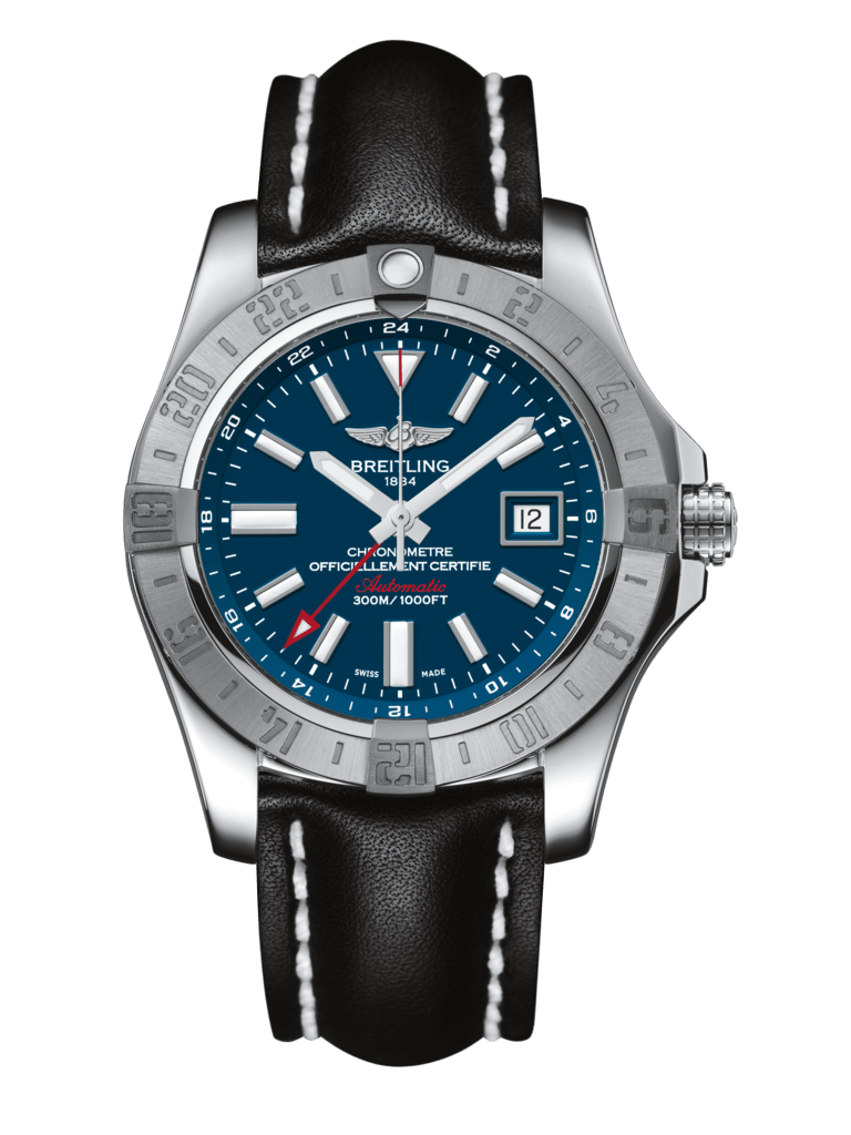 Breitling A3239011/C872/435X/A20BA.1 : Avenger II GMT Stainless Steel / Mariner Blue / Calf / Pin