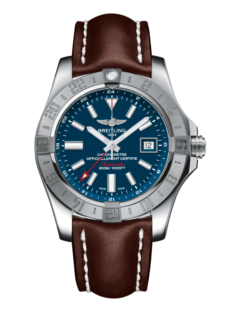 Breitling A3239011/C872/437X/A20BA.1 : Avenger II GMT Stainless Steel / Mariner Blue / Calf / Pin