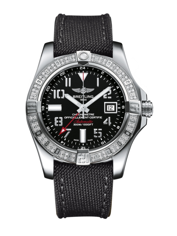 Breitling A3239053.BC34.109W : Avenger II GMT Stainless Steel / Diamond / Volcano Black / Military