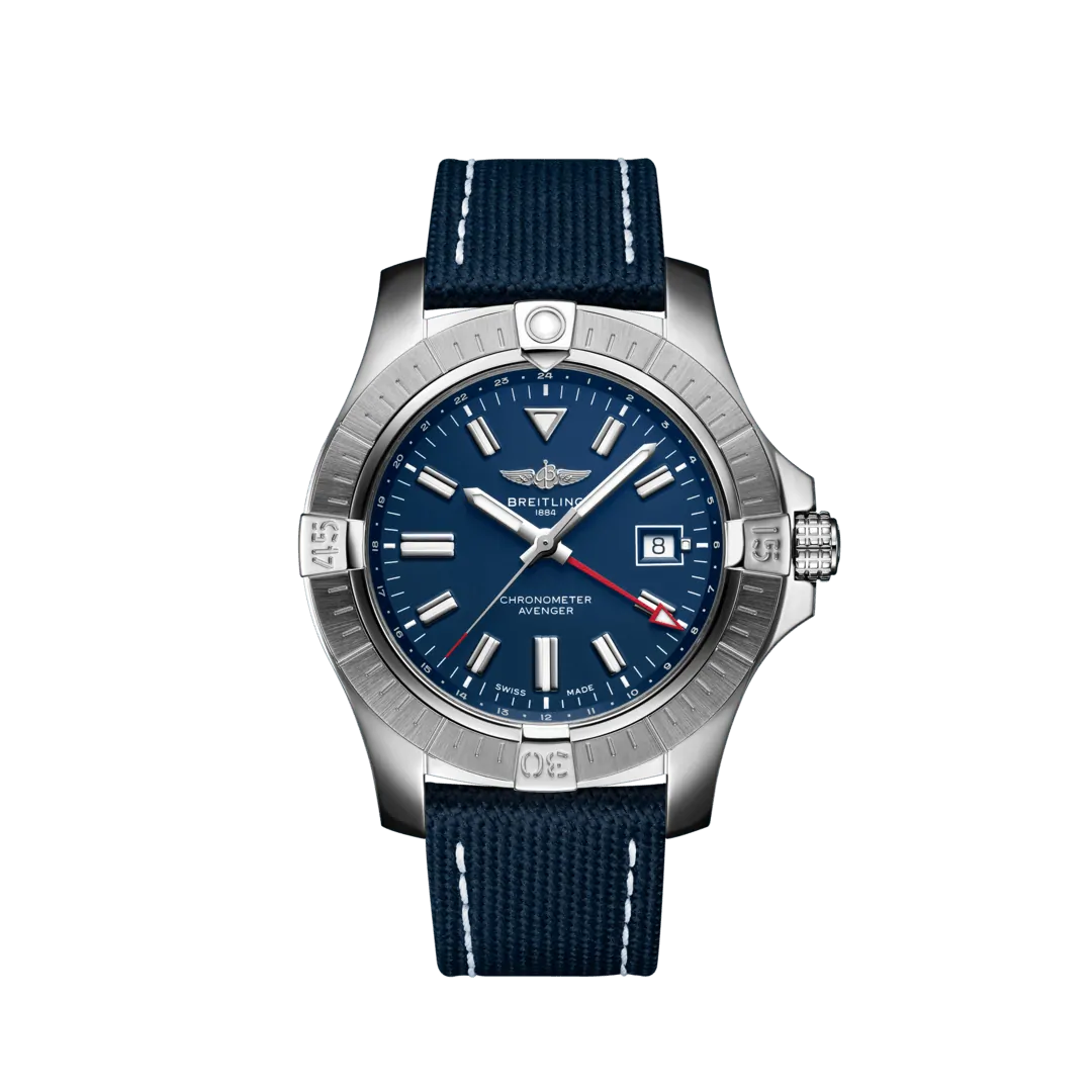 Breitling A32395101C1X1 : Avenger Automatic GMT 45 Stainless Steel / Blue / Military / Pin