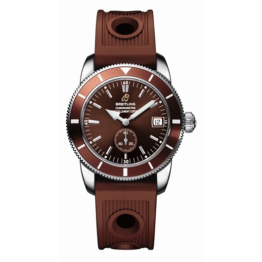 Breitling A3732024.Q543 : Superocean Heritage 38 Stainless Steel / Bronze / Rubber