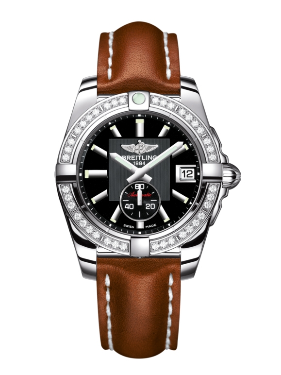 Breitling A3733053/BA33/412X/A16BA.1 : Galactic 36 Automatic Stainless Steel / Diamond / Volcano Black / Calf