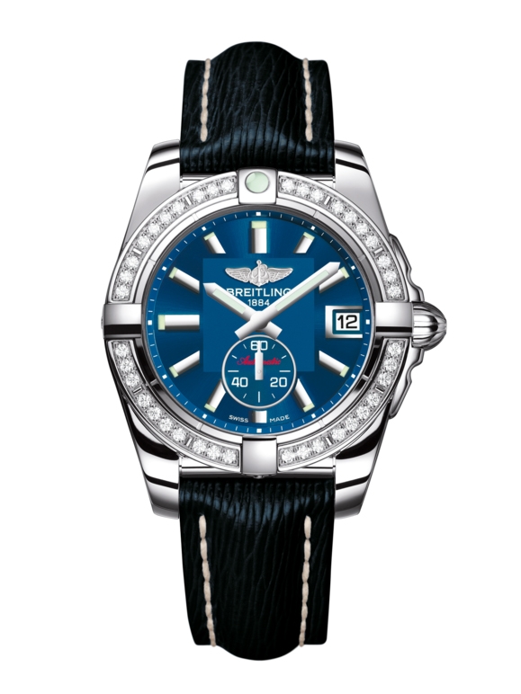 Breitling A3733053/C824/215X/A16BA.1 : Galactic 36 Automatic Stainless Steel / Diamond / Gun Blue / Sahara