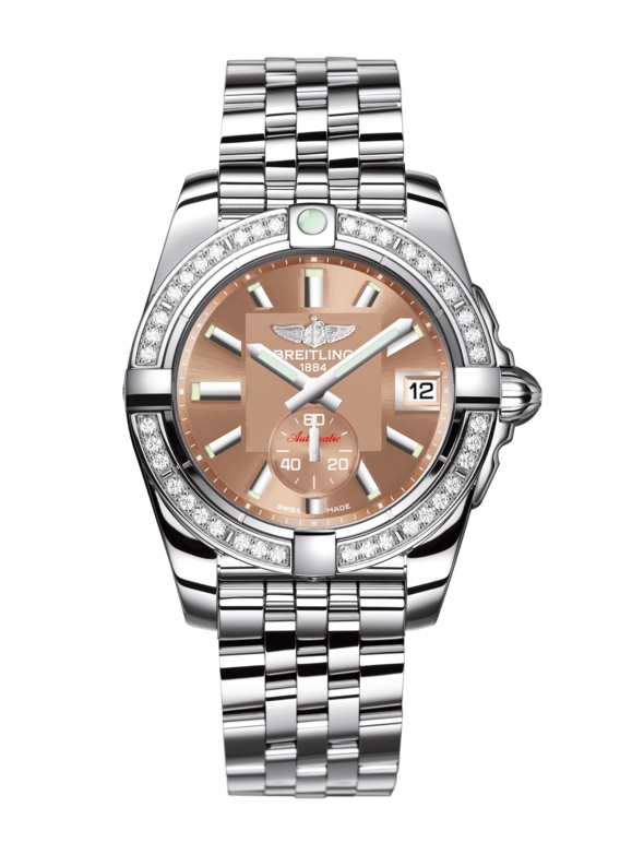 Breitling A3733053/Q582/376A : Galactic 36 Automatic Stainless Steel / Diamond / Copperhead Bronze / Bracelet