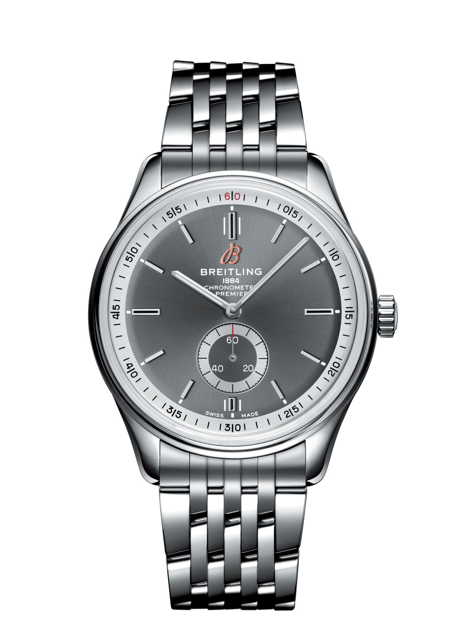 Breitling A37340351B1A1 : Premier Automatic 40 Stainless Steel / Anthracite / Bracelet