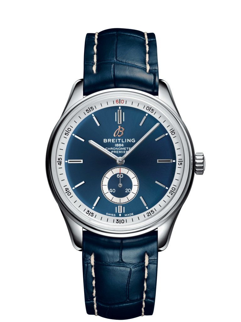 Breitling A37340351C1P2 : Premier Automatic 40 Stainless Steel / Blue / Croco Blue / Tang