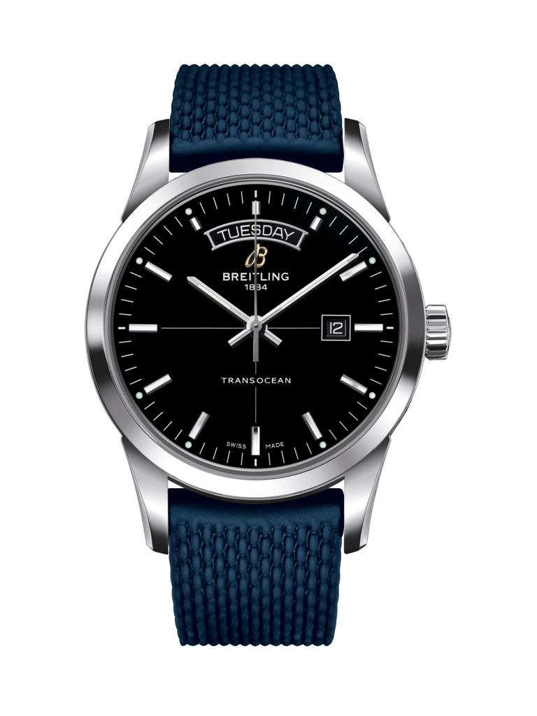 Breitling A4531012/BB69/281S/A20D.2 : Transocean Day & Date Stainless Steel / Black / Rubber / Folding
