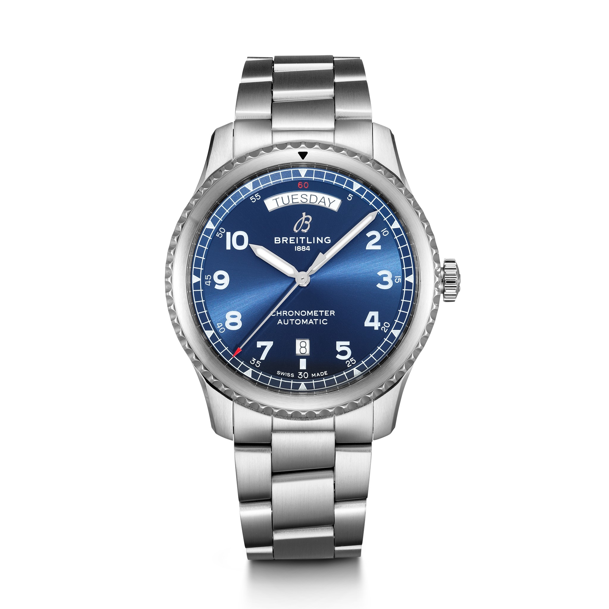 Breitling A45330101C1A1 : Navitimer 8 Automatic Day & Date 41 Stainless Steel / Blue / Bracelet