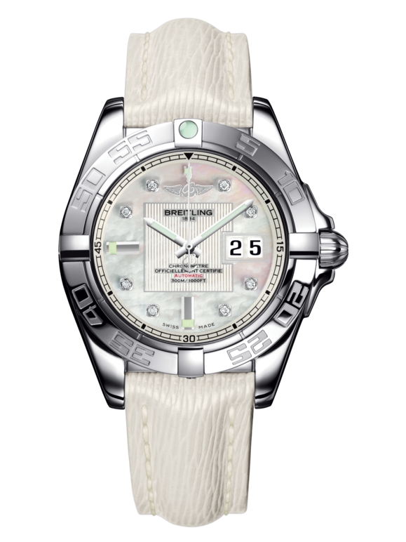 Breitling A49350L2.A702.237X : Galactic 41 Stainless Steel / Pearl Diamond / Sahara