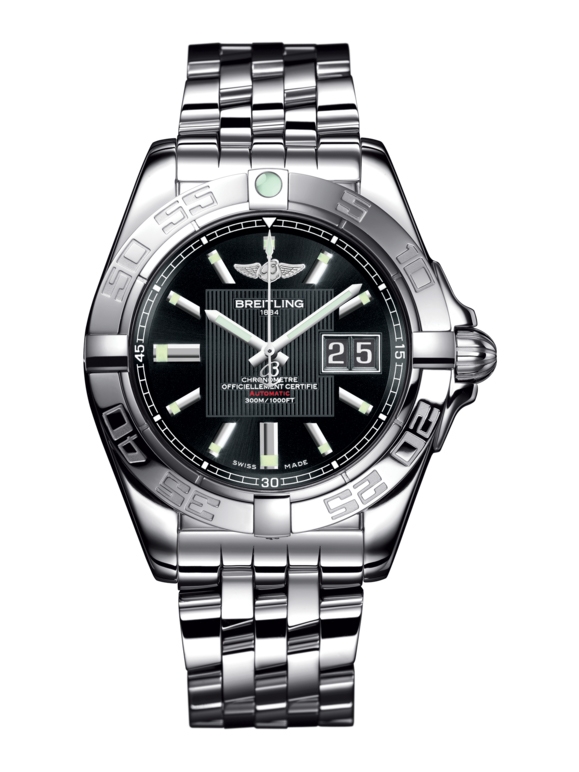Breitling A49350L2.BA07.366A : Galactic 41 Stainless Steel / Trophy Black / Bracelet